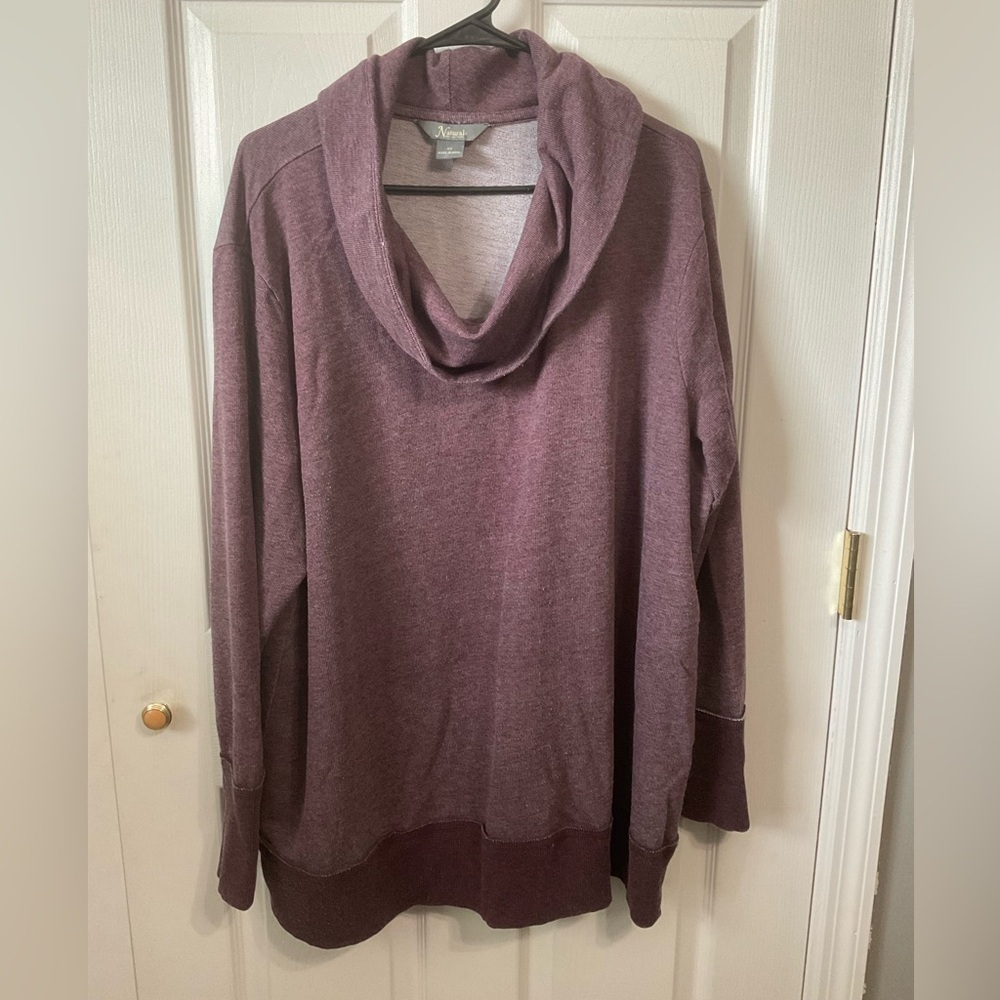 Natural Reflections cowl neck sweatshirt. Size 2X